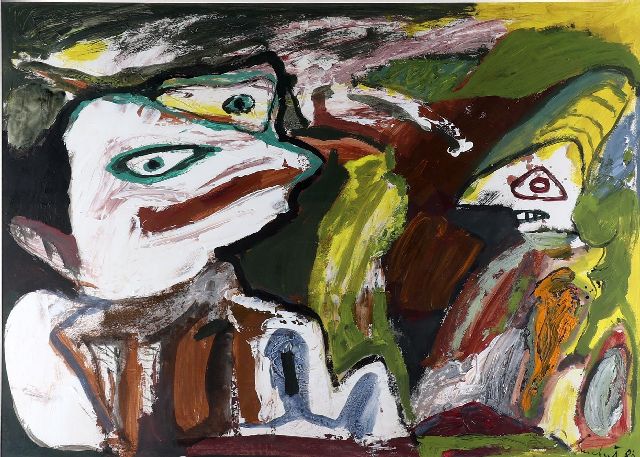 Lucebert | x, Gouache auf Papier, 78,3 x 109,7 cm, Unterzeichnet u.r. und datiert 1986