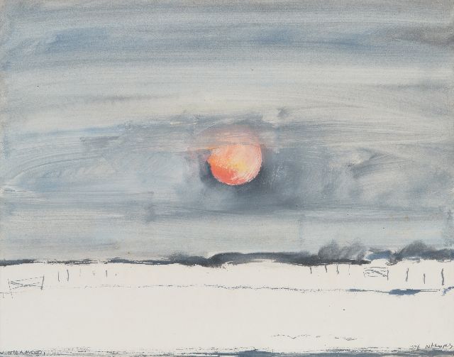 Onbekend | x, Gouache auf Papier, 50,0 x 64,0 cm, gesigneerd onduidelijk