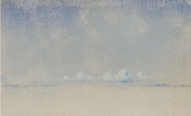 Jan Voerman sr. | Wolken über der IJssel bei Hattem, Öl auf Leinwand, 46,5 x 75,3 cm, ohne Rahmen