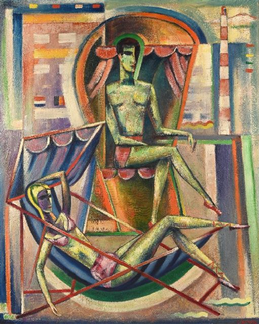 Kimpe R.J.P.  | x, Öl auf Leinwand 104,5 x 84,0 cm, Unterzeichnet u.r. und zu datieren 1955