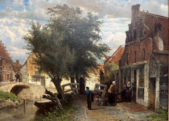 Cornelis Springer | Blick auf Enkhuizen im Sommer, Öl auf Holz, 31,0 x 40,8 cm, Unterzeichnet r.u. und datiert 1873