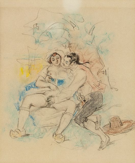 Poulton T.L.  | Idylle, Farbbleistift auf Papier 21,5 x 18,0 cm