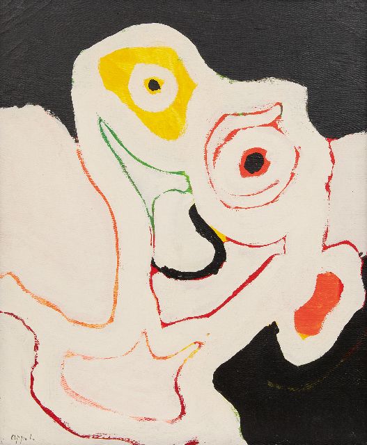 Karel Appel | Ohne Titel (Kopf), Öl auf Leinwand, 65,4 x 54,0 cm, Unterzeichnet u.l.