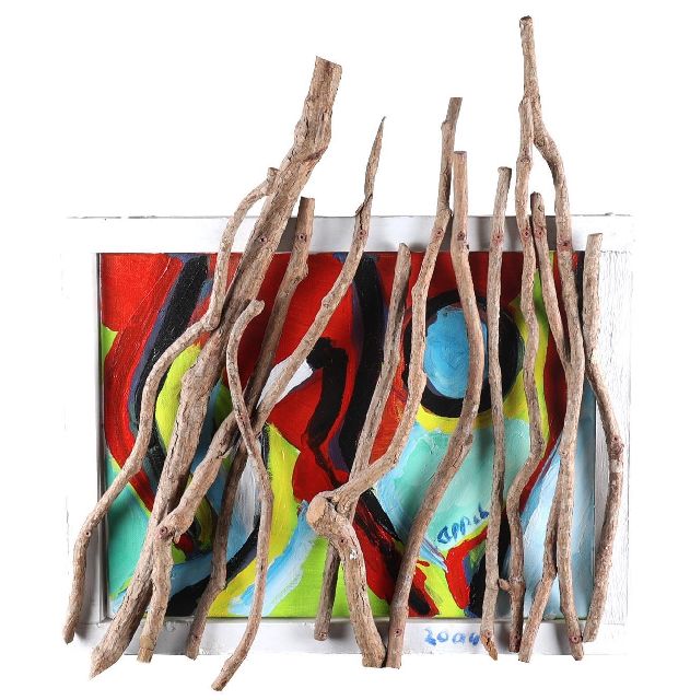 Karel Appel | x, acryllic and wood on canvas, 53,0 x 46,0 cm, datiert 2004