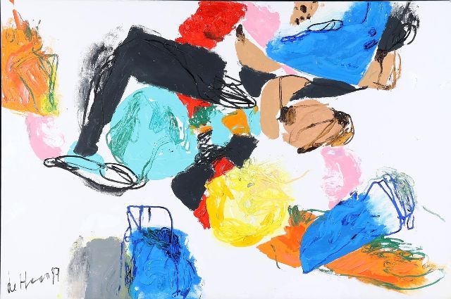 Jurjen de Haan | Panta Rhei 9, Öl auf Leinwand, 100,0 x 150,0 cm, Unterzeichnet u.l. und datiert '97