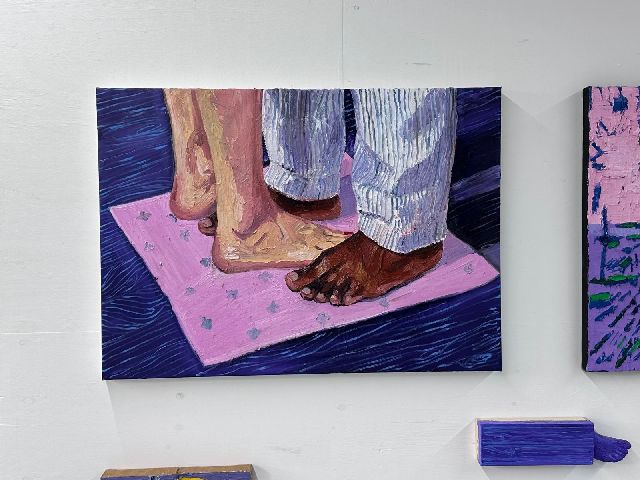 Carlos Blaaker | Badematte, Öl auf Leinwand, 100,0 x 140,0 cm