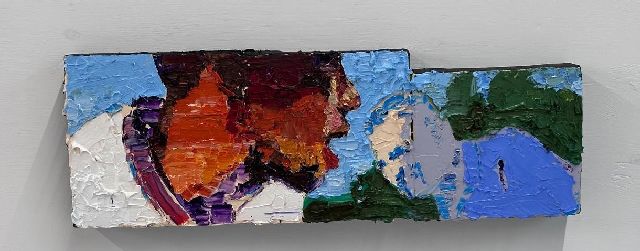 Carlos Blaaker | x, Öl auf Leinwand, 26,0 x 77,0 cm