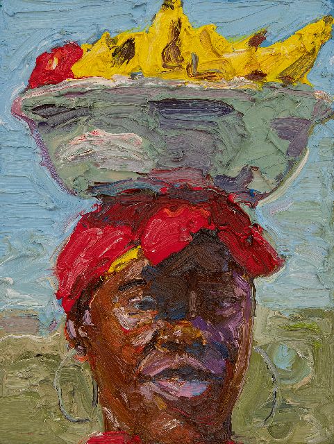 Carlos Blaaker | Lady from Cartagena, Öl auf Holz, 41,8 x 31,7 cm, Unterzeichnet im Verso und datiert im Verso 2026