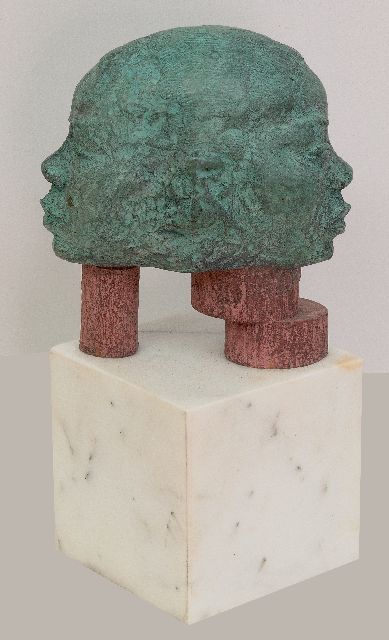 Carlos Blaaker | x, Bronze und Marmor, 17,5 x 16,0 cm