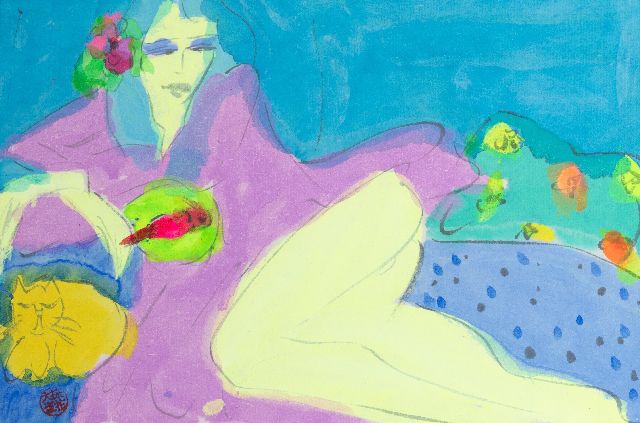 Ting W.  | x, Tinte auf Papier 15,5 x 23,5 cm, signed l.l. with artist's seal