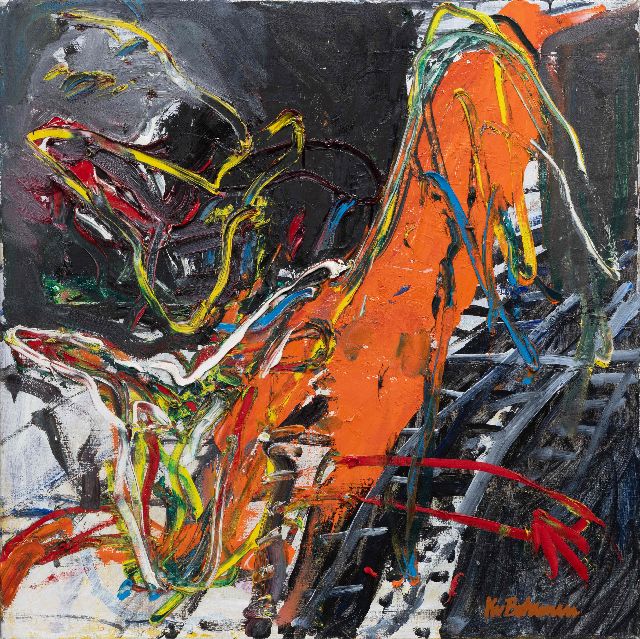 Kees van Bohemen | x, Öl auf Leinwand, 100,0 x 100,0 cm, Unterzeichnet u.R.