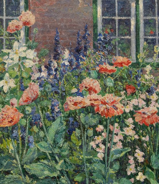 Kuchel M.  | Flower garden, Öl auf Leinwand 49,2 x 42,0 cm, signed l.l. und painted circa 1910
