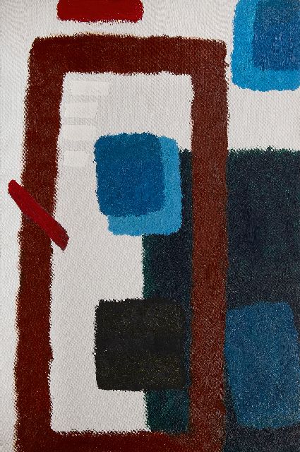 Willem Hussem | Abstrakte Komposition, Öl auf Leinwand, 150,3 x 100,5 cm, zu datieren 1962