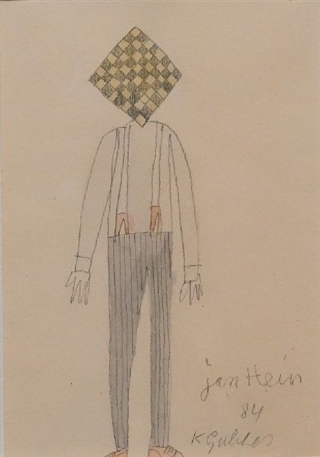 Klaas Gubbels | Porträt von Jan Hein Donner, Bleistift und Aquarell auf Papier, 13,0 x 9,0 cm, Unterzeichnet u.r. und datiert '84