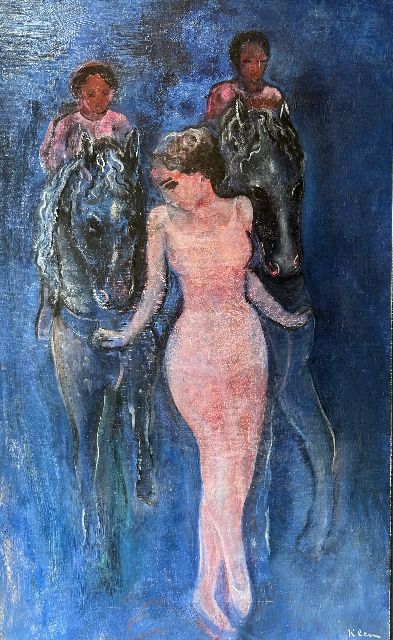 Frits Klein | Voltigeurs, Öl auf Leinwand, 59,6 x 36,6 cm, Unterzeichnet u.r. und auf dem Keilrahmen