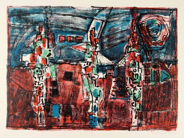 Corneille | x, Litho, 32,0 x 44,0 cm, Unterzeichnet u.R. und datiert '56