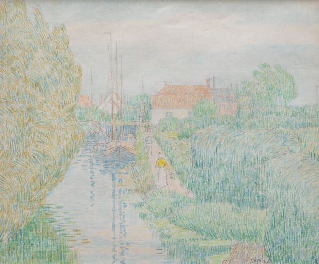 Jan Toorop | x, Bleistift auf Papier, 13,0 x 15,8 cm, Unterzeichnet u.r.
