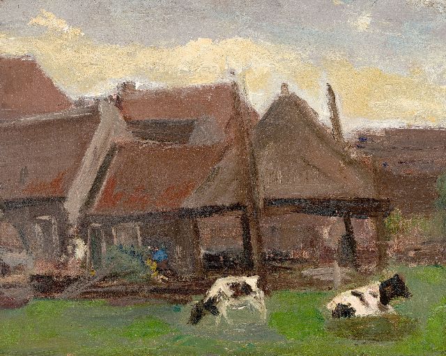 Piet Mondriaan | Dairy farm, Öl auf Holz, 17,0 x 22,0 cm, 1897-1901  reserved