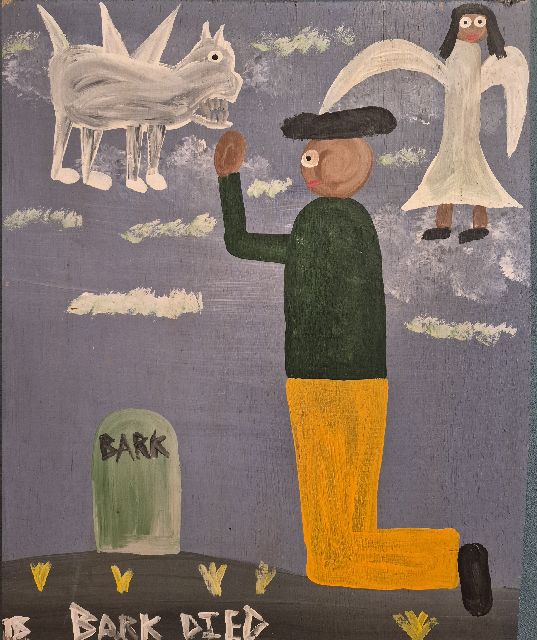 Tim Brown | Bark Died, Öl auf Holz, 53,5 x 43,2 cm, Unterzeichnet u.l.