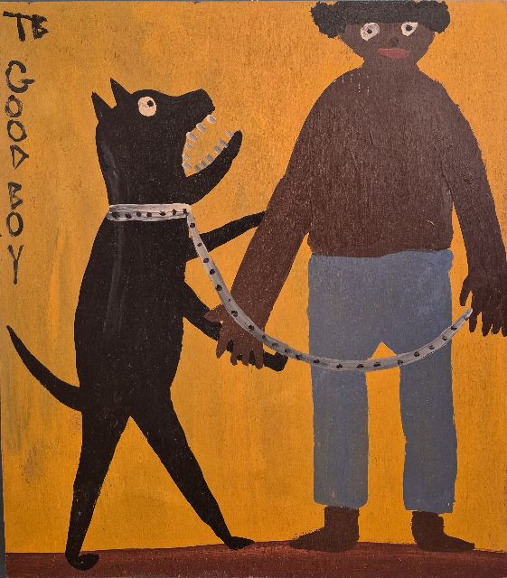 Tim Brown | Good boy, Öl auf Holz, 45,7 x 40,4 cm, Unterzeichnet o.l.