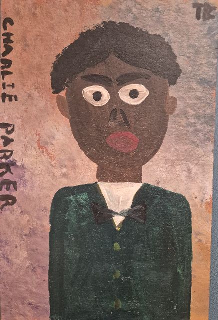 Tim Brown | Charlie Parker, Öl auf Holz, 46,0 x 30,5 cm, Unterzeichnet o.r. und sold