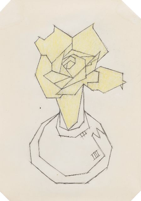 Hendrik Valk | x, Farbbleistift auf Papier, 25,0 x 18,0 cm