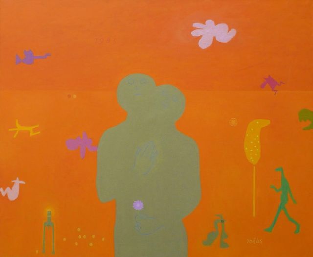 Jan Roëde | x, Öl auf Leinwand, 114,0 x 146,0 cm, Unterzeichnet u.r. und datiert 1983