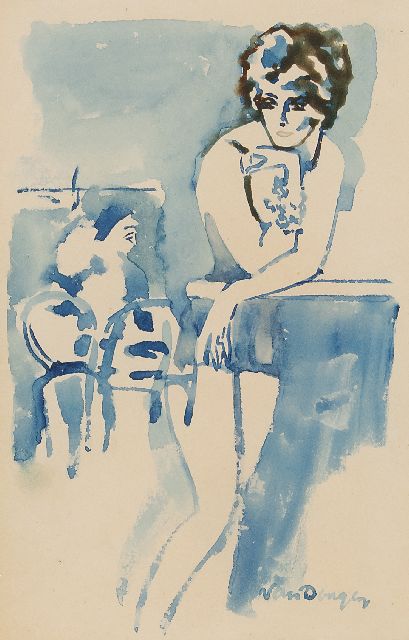 Kees van Dongen | Baigneuse à Deauville, Aquarell auf Papier, 25,0 x 16,0 cm, Unterzeichnet u.r. und zu datieren 1920-er Jahren