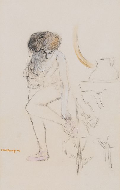 Kees van Dongen | Ballerina, Kreide und Aquarell auf Papier, 49,0 x 31,0 cm, Unterzeichnet u.L. und zu datieren um 1903