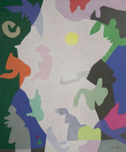 Jan Roëde | Lanzarote III, Acryl auf Leinwand, 180,1 x 150,3 cm, Unterzeichnet u.R. und datiert '89