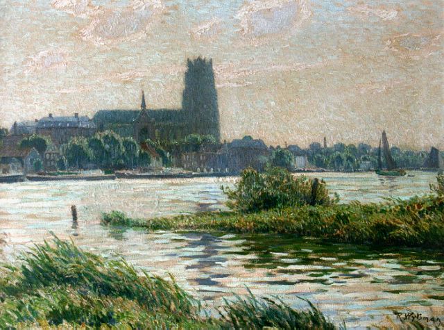 Rodolphe Wytsman | A view of Dordrecht, Öl auf Leinwand, 45,5 x 60,0 cm, signed l.r.