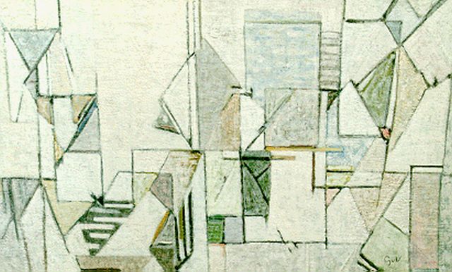 Geer van Velde | Composition, Öl auf Leinwand, 38,2 x 61,0 cm, signed l.r. with initials und painted between 1947-1950