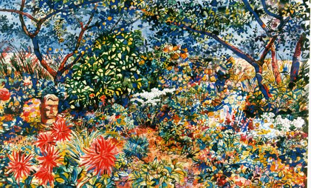 Herman Bieling | A garden, Rhoon, Aquarell auf Papier, 41,4 x 59,0 cm, signed u.l. und dated '55