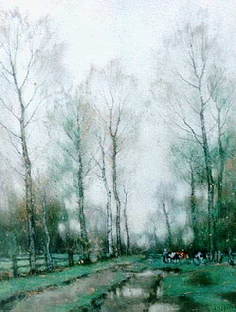 Arnold Marc Gorter | A landscape,Twente, Aquarell auf Papier, 55,0 x 42,0 cm, signed l.r.