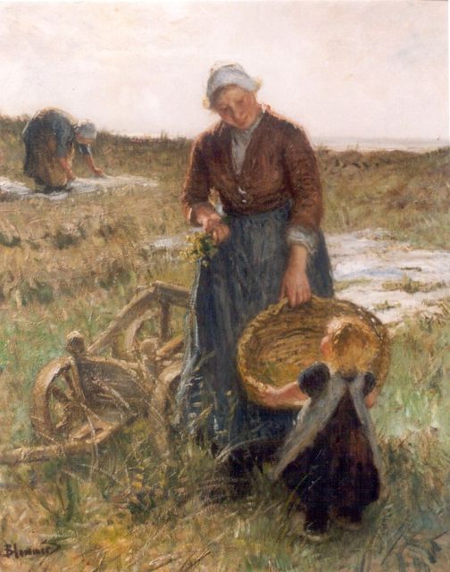 Bernard Blommers | Mother's little helper, Öl auf Leinwand, 100,0 x 121,0 cm, signed l.l.