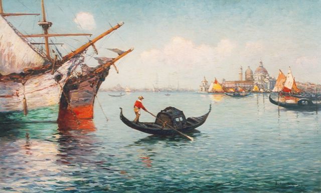 Anton Dirckx | The Canal Grande, Venice, Öl auf Leinwand, 60,5 x 100,5 cm, signed l.r.