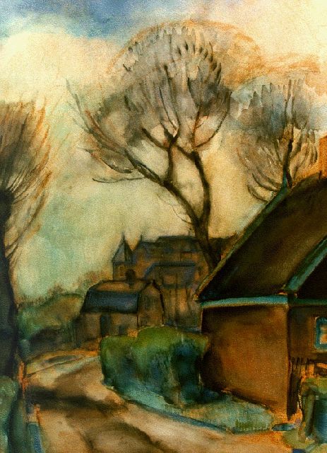 Arnout Colnot | A village, Aquarell auf Papier, 91,8 x 67,1 cm, signed l.r.