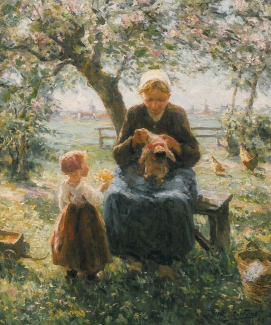 Pieters E.  | Mother's little helper, Öl auf Leinwand 75,2 x 64,1 cm, signed l.r. und dated '23