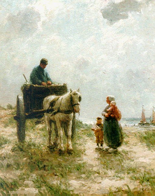 Evert Pieters | A family in the dunes, Öl auf Leinwand, 108,5 x 88,5 cm, signed l.r.