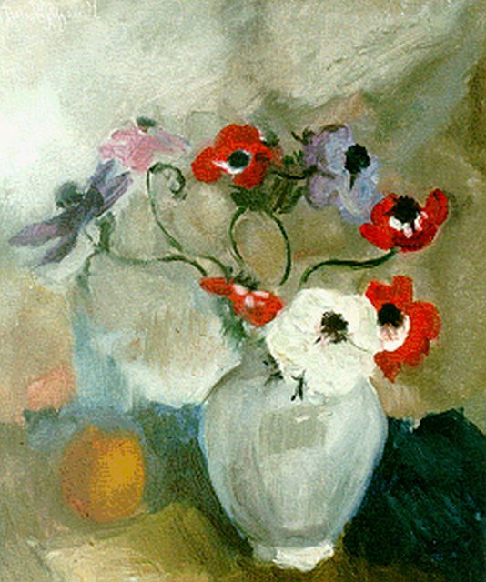 Piet van Wijngaerdt | Anemones, Öl auf Leinwand, 60,0 x 50,0 cm, signed u.l.