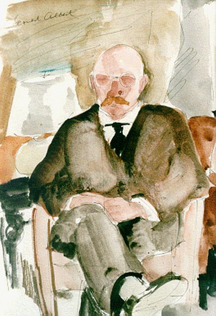 Ernest Albert | A portrait of a gentleman, Aquarell auf Papier, 29,5 x 20,5 cm, signed u.r.