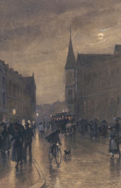 Johannes Anthony Last | Evening twilight, The Hague, Aquarell auf Papier, 45,0 x 30,0 cm, signed l.r.