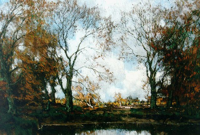 Arnold Marc Gorter | Autumn landscape, Öl auf Leinwand, 32,0 x 42,5 cm, signed l.r.