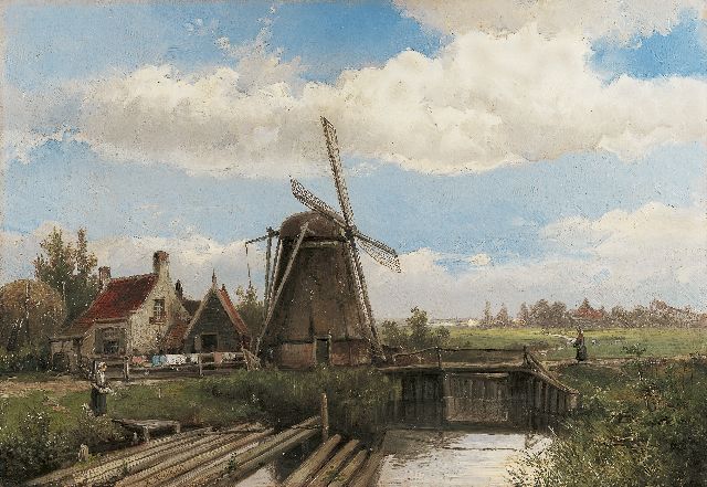 Willem Koekkoek | A polder landscape in summer, Öl auf Leinwand, 40,2 x 58,0 cm, signed l.l.