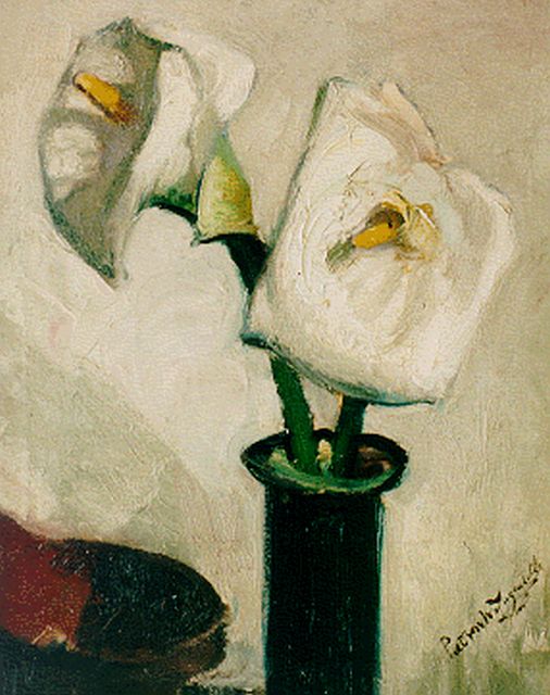 Wijngaerdt P.T. van | Arums, Öl auf Leinwand 50,4 x 40,4 cm, signed l.r.