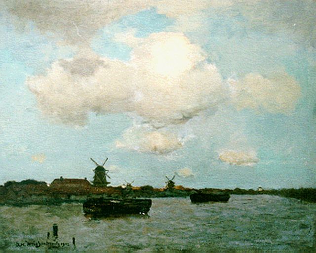 Jan Hendrik Weissenbruch | A polder landscape, Öl auf Leinwand, 84,0 x 104,5 cm, signed l.l. und dated 1902