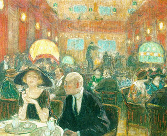 Julius Müller-Massdorf | Tearoom Tango, Öl auf Leinwand, 64,5 x 78,2 cm, signed l.r. und painted circa 1920