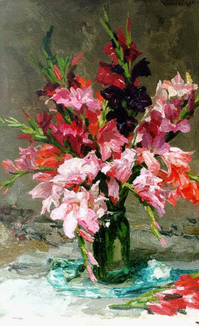 Willem Vaarzon Morel | Sword lilies, Öl auf Leinwand, 84,7 x 55,0 cm, signed u.r.