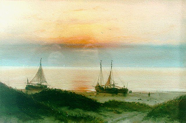 Smits J.G.  | Sunset glow, Pastell auf Papier 31,0 x 44,5 cm, signed l.l. und dated Aug. '69