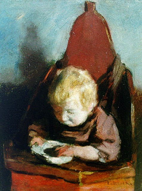 'Emanuël' Samson van Beever | My little brother, Öl auf Holz, 19,3 x 15,4 cm, signed l.r.